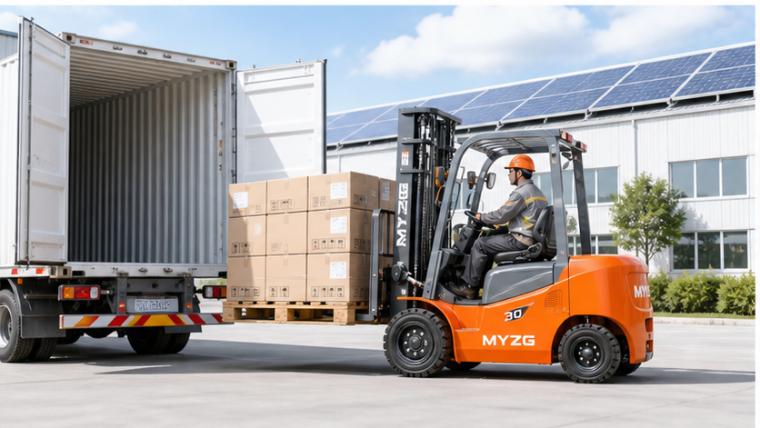 CPD10 electric forklift supporting efficient material handling