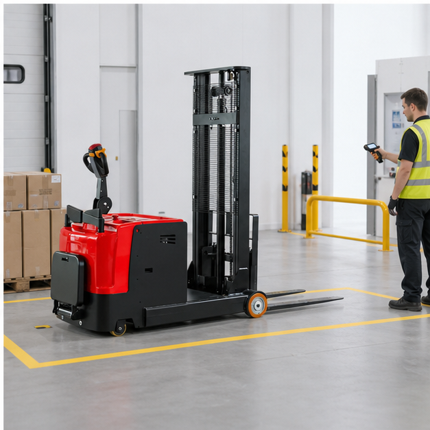MYCDDE Electric Pallet Stacker in a 2026 operating scene