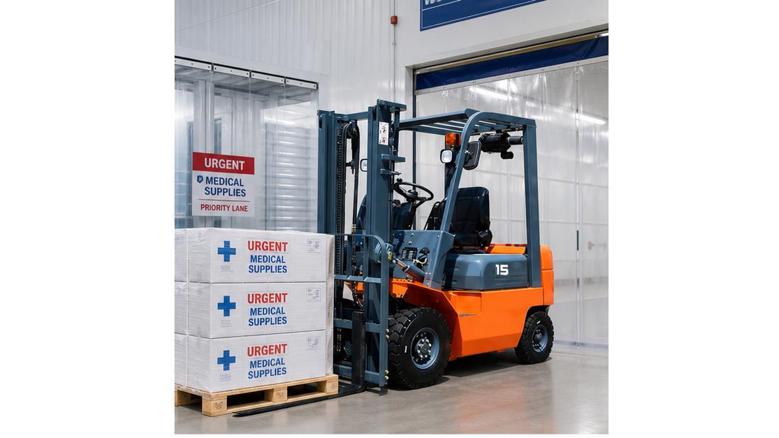 CPC15 diesel forklift in a bright 16:9 operating scene