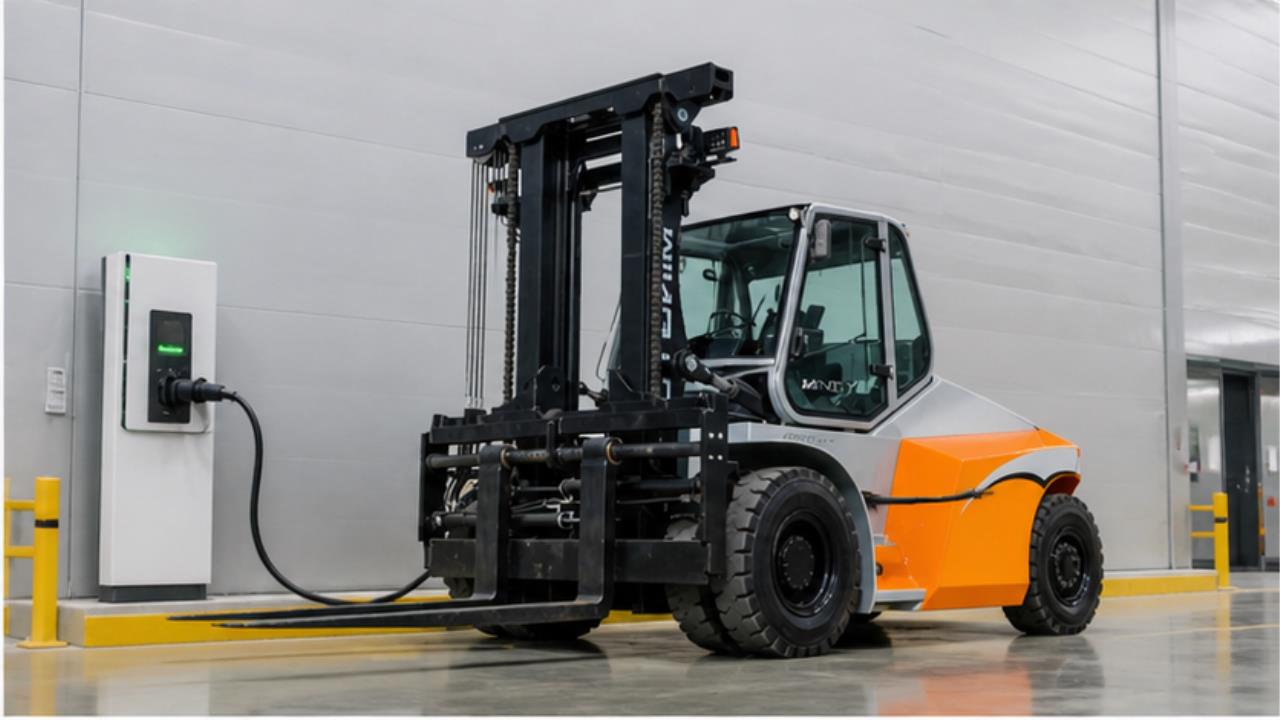 CPD160 Electric Forklift in a bright operating scene