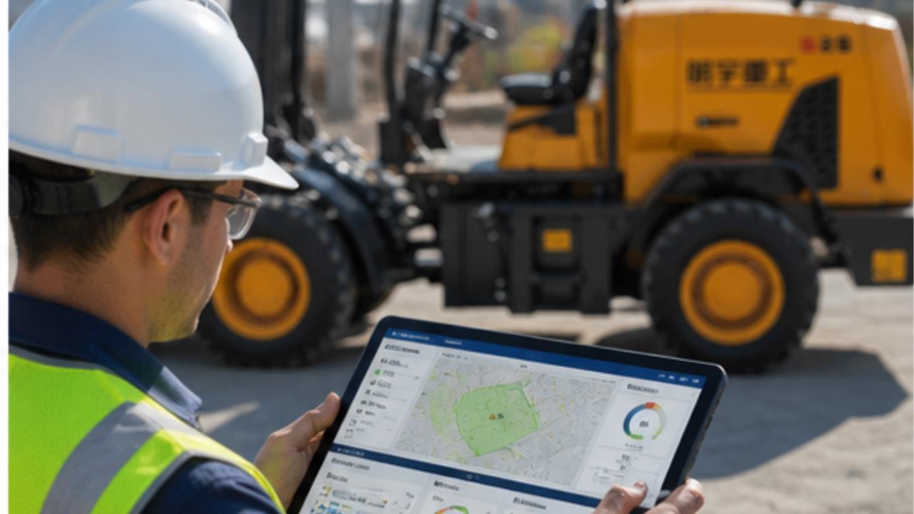7T Off-road Forklift in a bright 16:9 operating scene