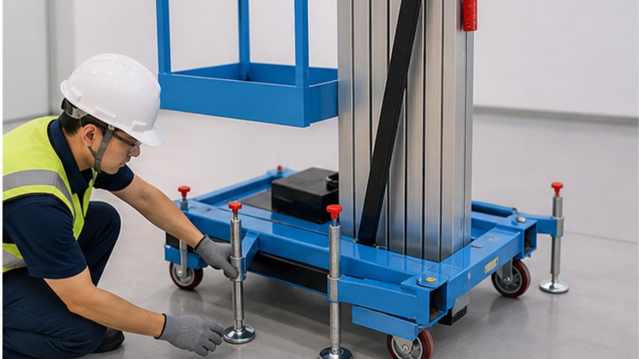 ZG-DZ-06CD Aluminum Alloy Lift in a bright 16:9 operating scene