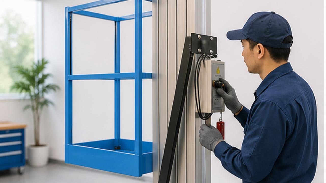 ZG-DZ-10SD Aluminum Alloy Lift in a bright 16:9 operating scene