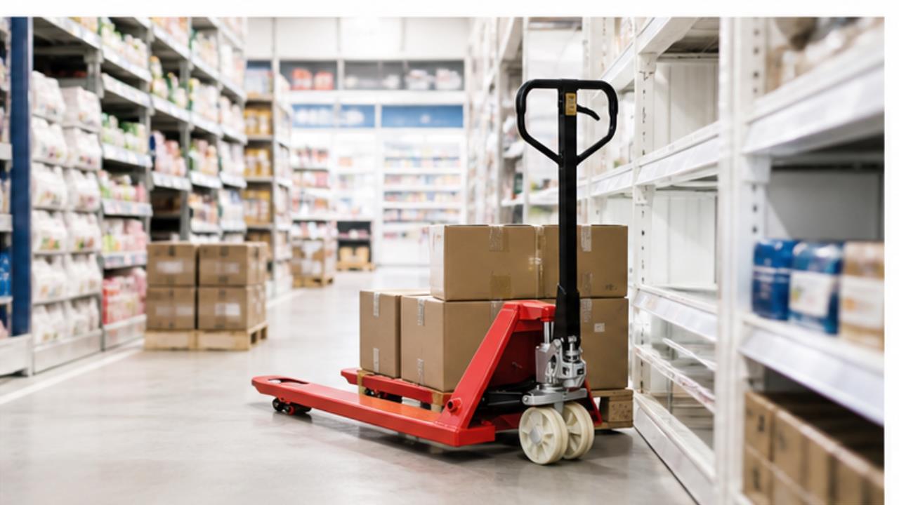 CBY Hand Pallet Truck in a bright operating scene