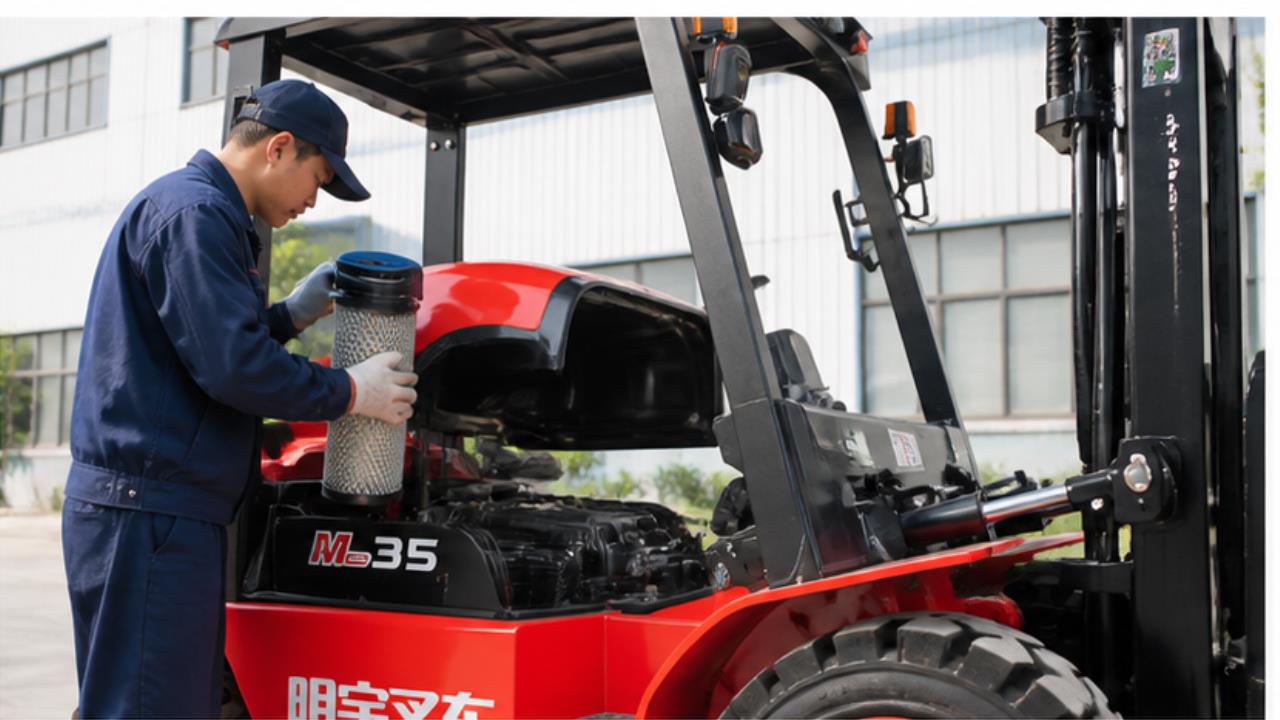 CPC35 Diesel Forklift in a bright operating scene