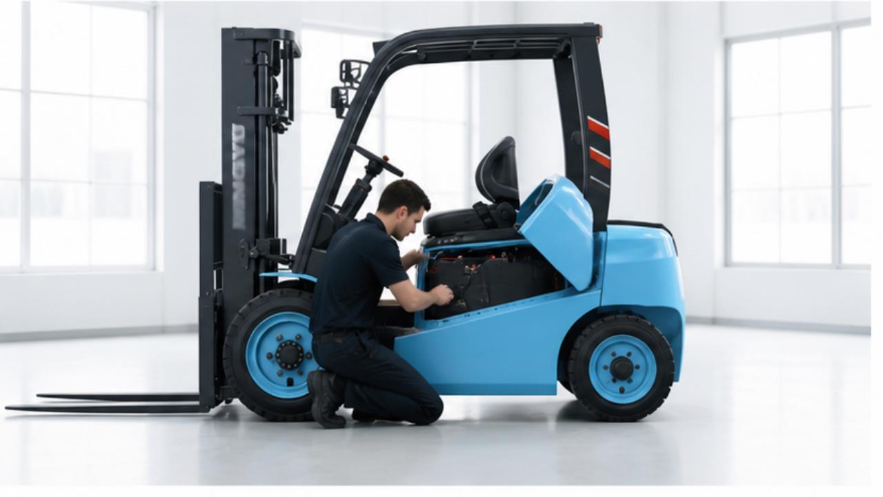 CPD20B Electric Forklift in a bright operating scene