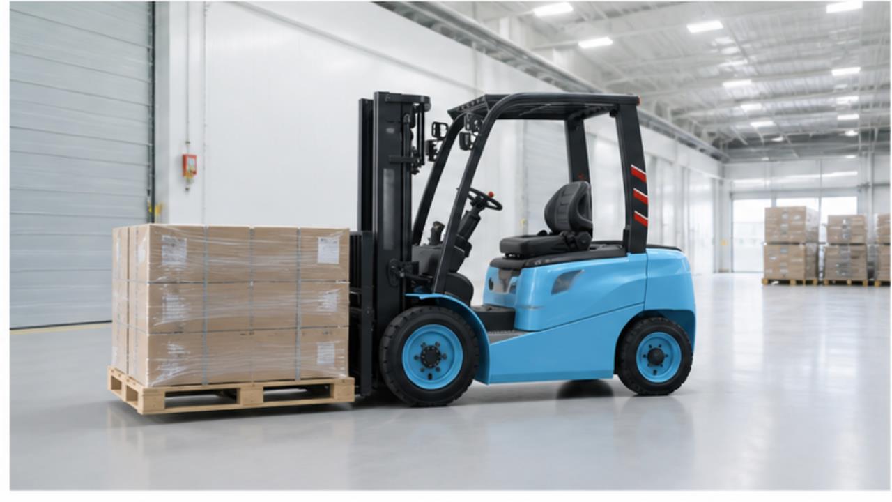 CPD25B Electric Forklift in a bright operating scene