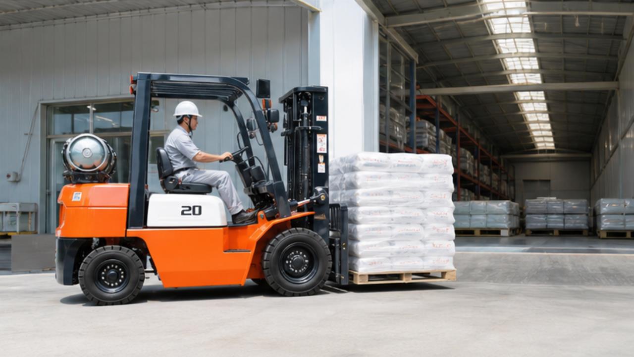 CPY30 LPG Forklift in a bright operating scene