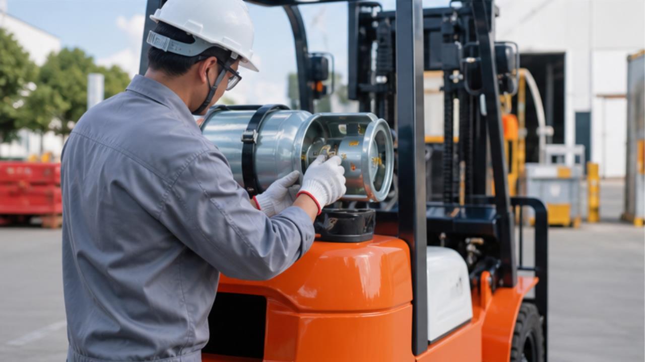 CPY25 LPG Forklift in a bright operating scene