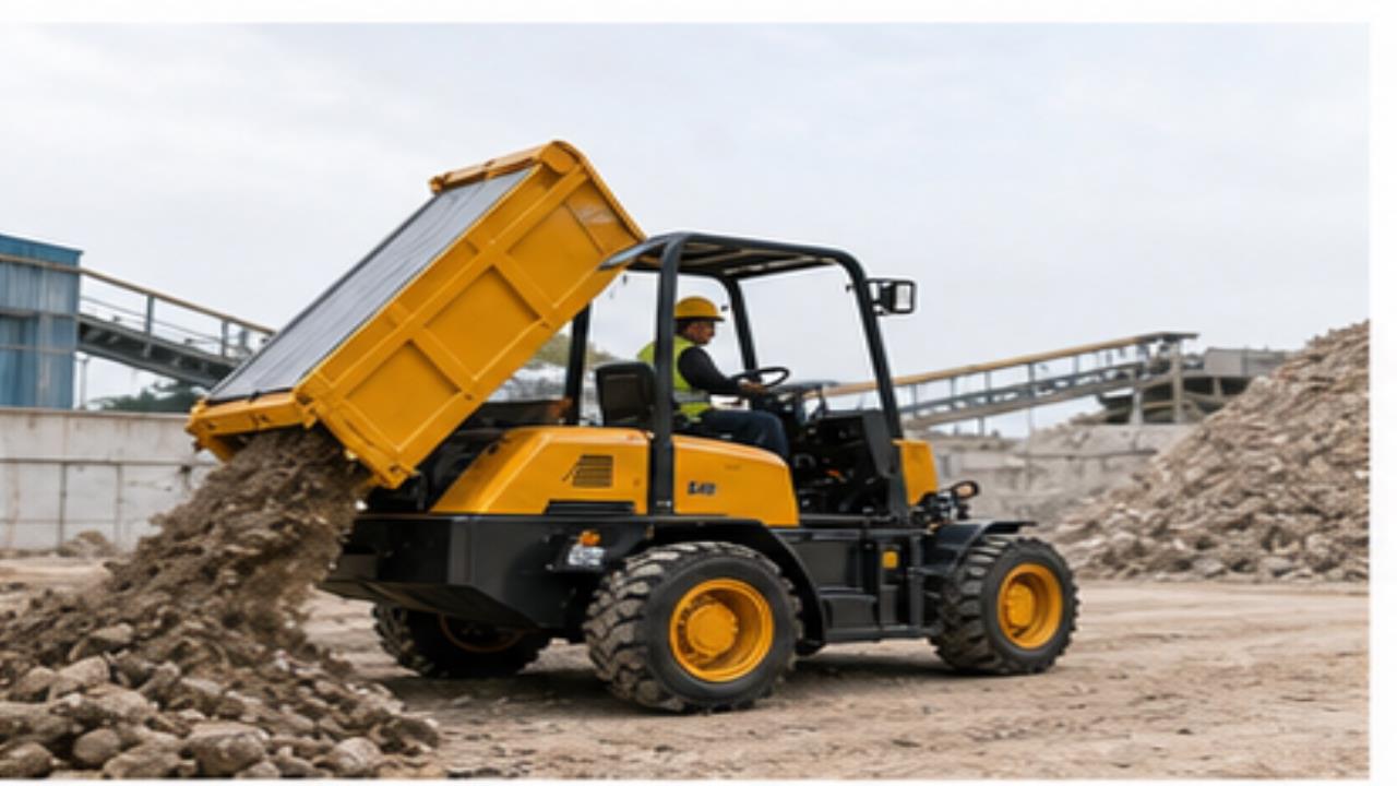7T Off-road Forklift operating scene