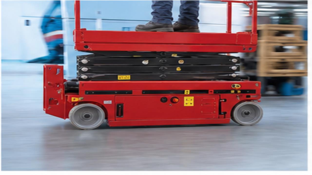 ZG-YY Off-road Scissor Lift operating scene