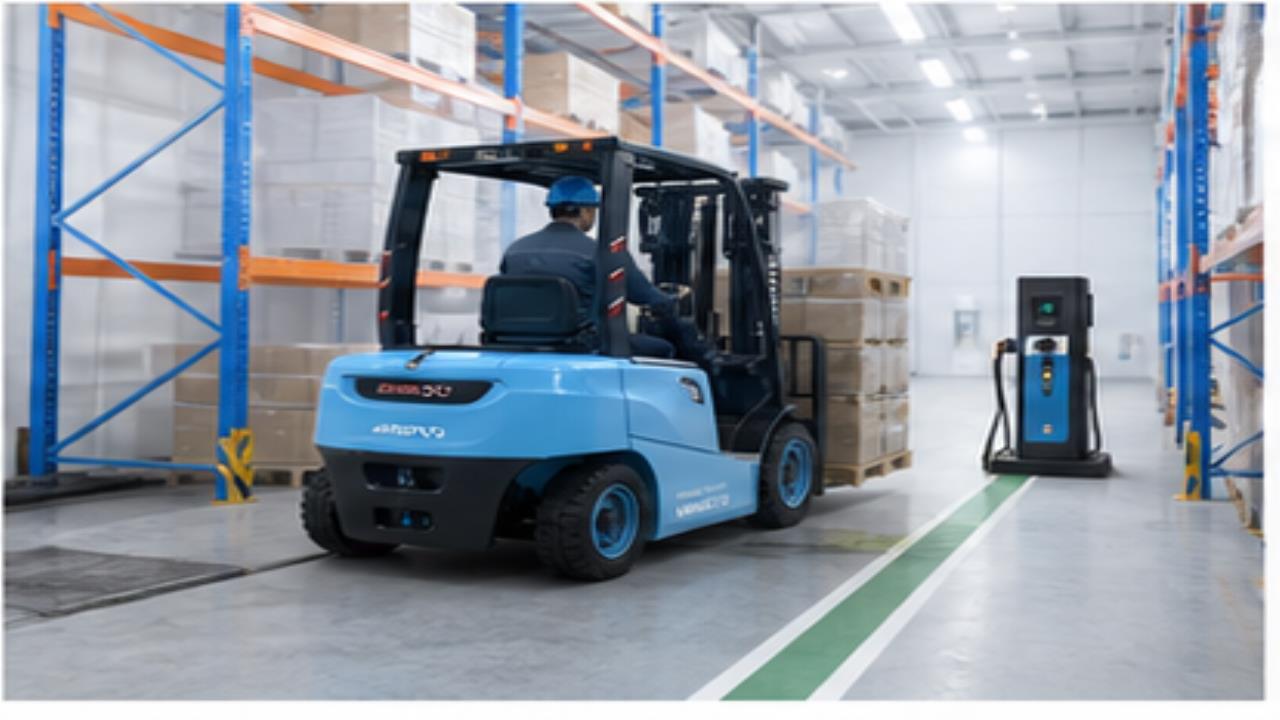 CPD25B Electric Forklift operating scene