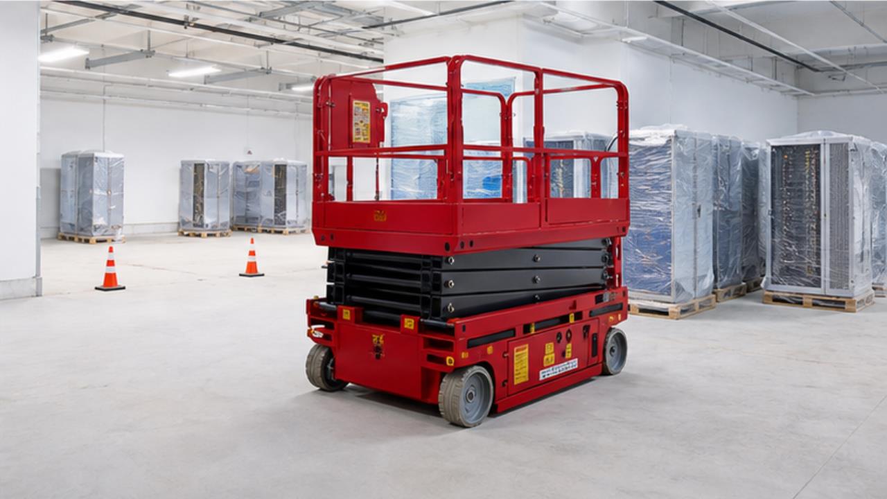ZG-TT1011 Mobile Scissor Lift operating scene