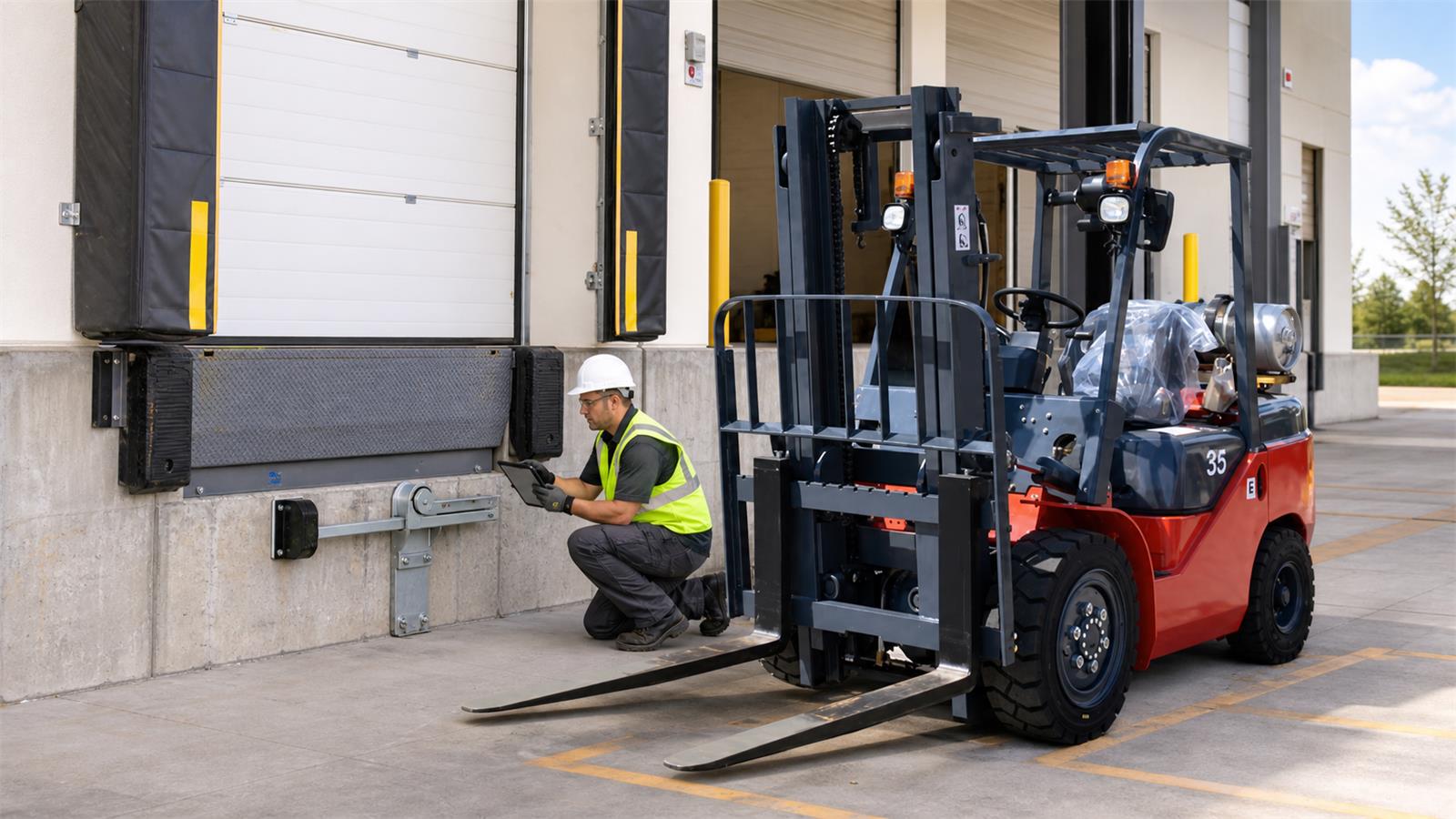 CPY25 LPG Forklift fuel-quality control scene