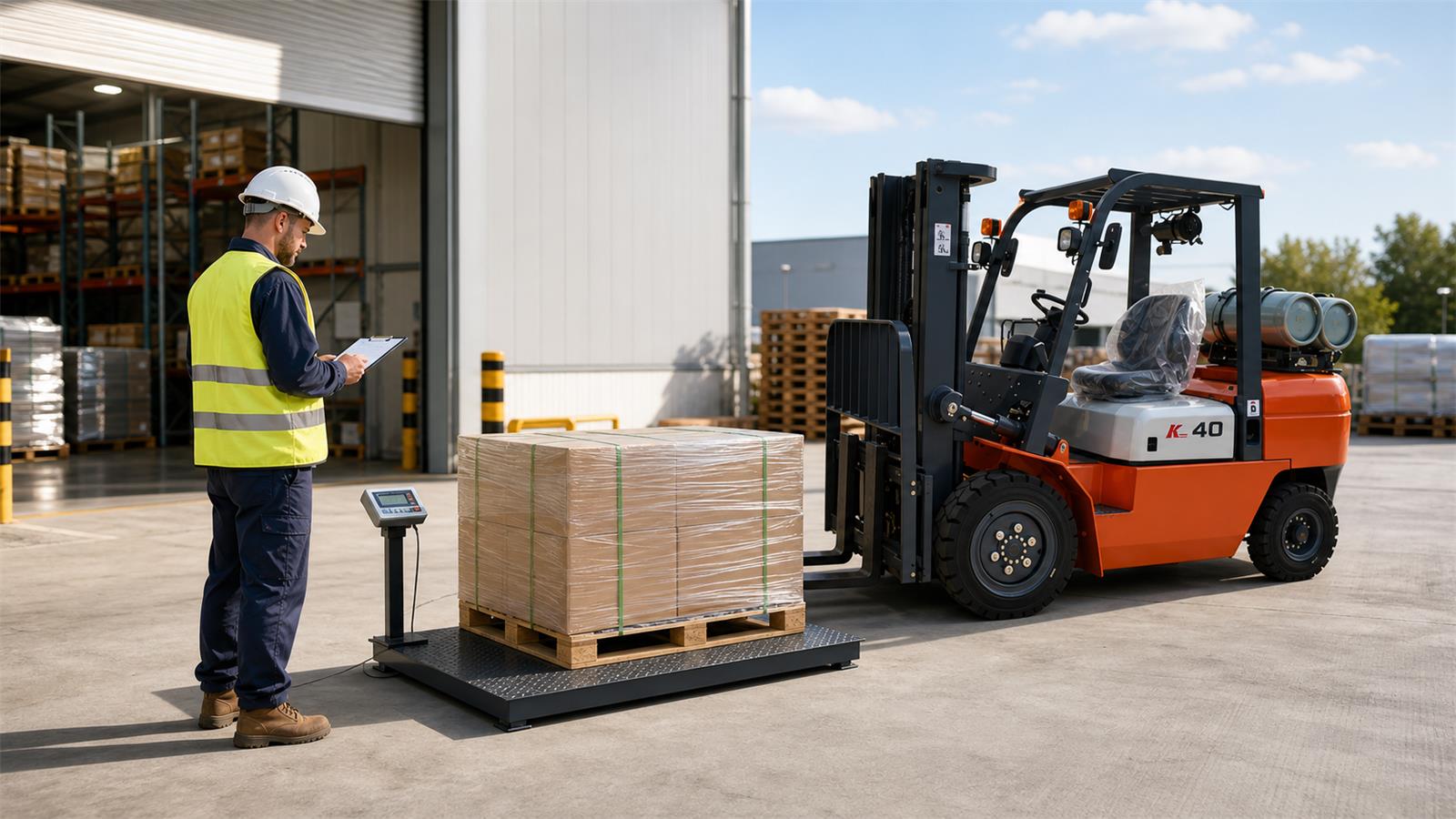 CPY40 LPG Forklift fuel-quality control scene