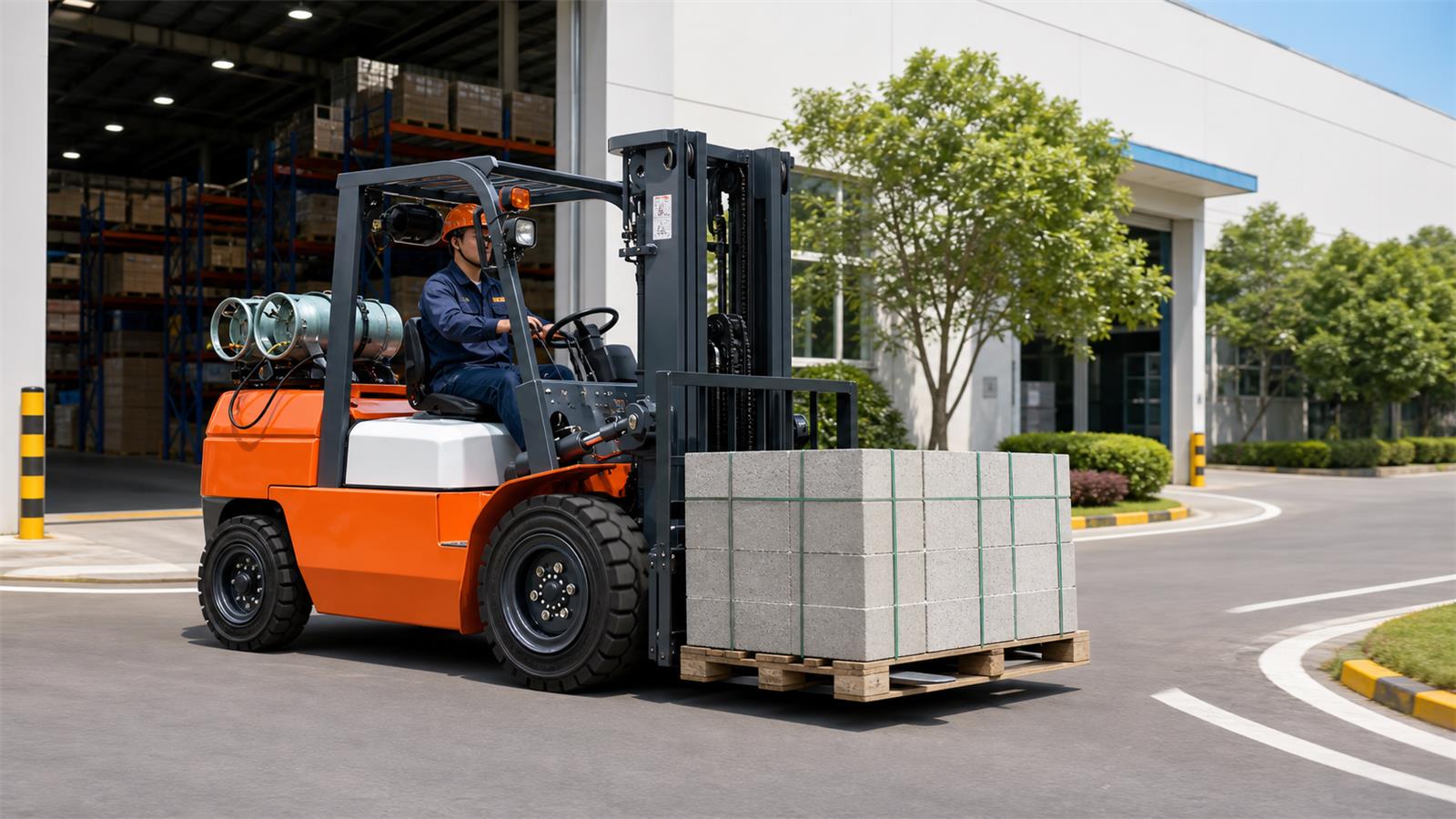 CPY35 LPG Forklift fuel-quality control scene
