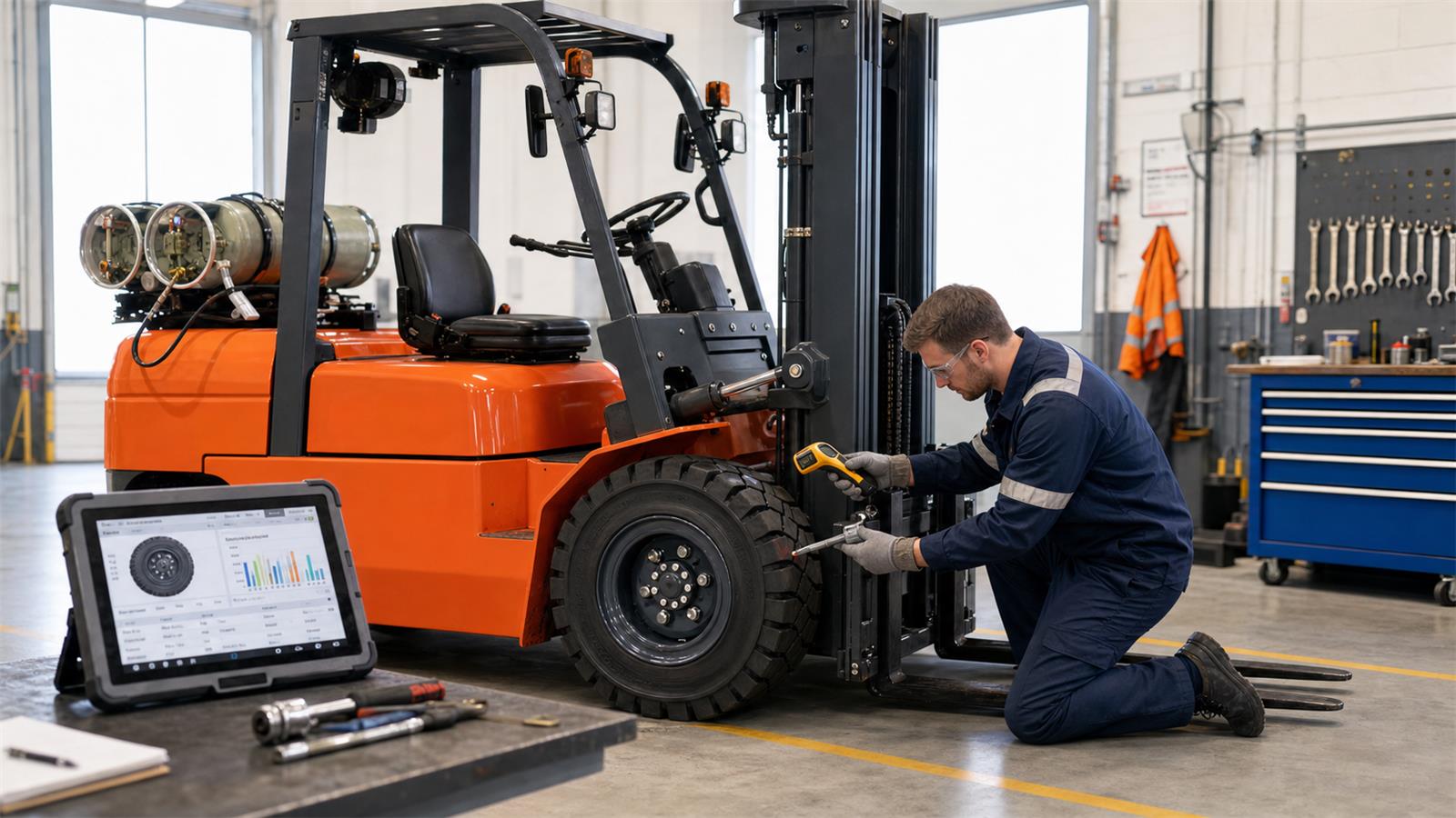 CPY25 LPG Forklift fuel-quality control scene