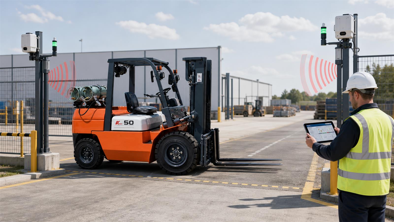 CPY30 LPG Forklift fuel-quality control scene
