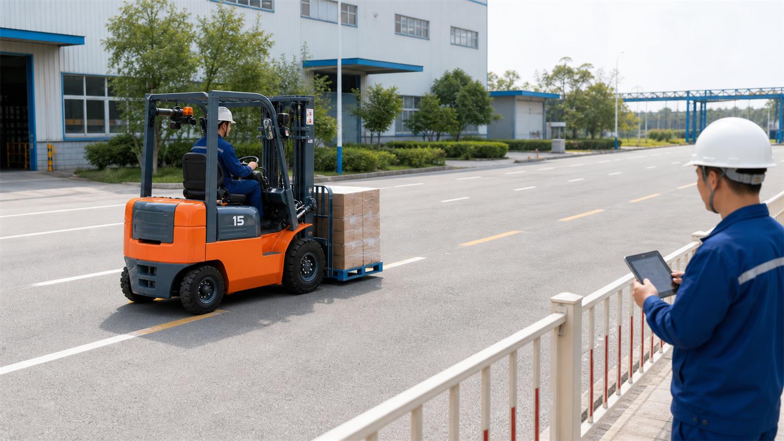 CPC20 Diesel Forklift fuel-quality control scene