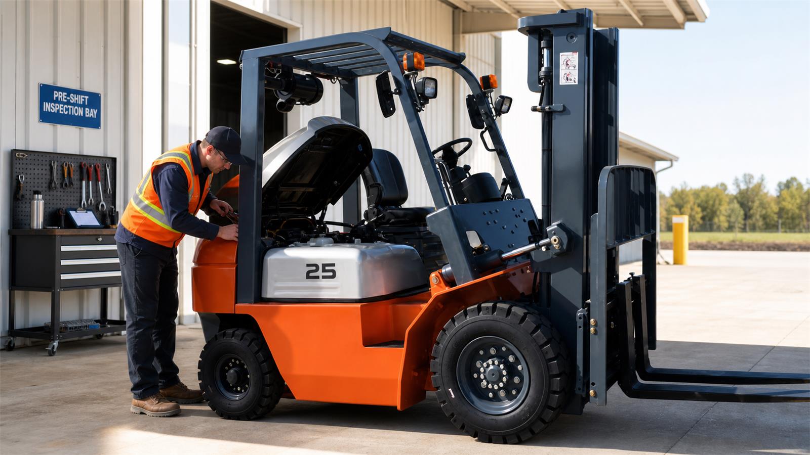 CPC25 Diesel Forklift fuel-quality control scene