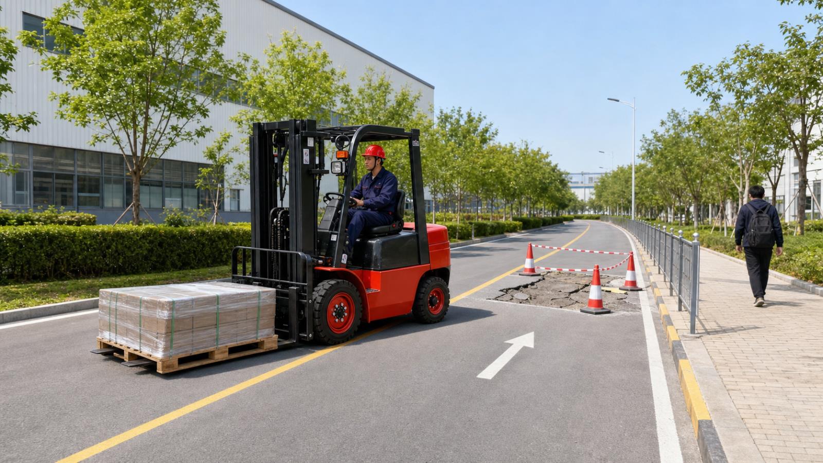 CPC40 Diesel Forklift fuel-quality control scene