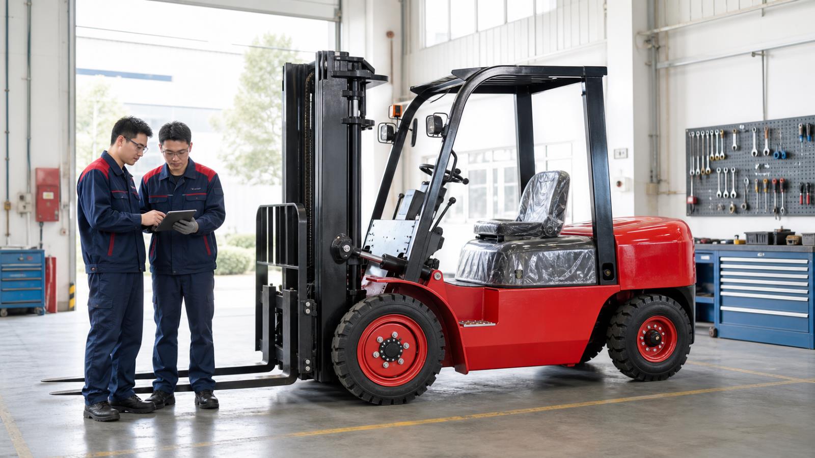 CPC50 Diesel Forklift fuel-quality control scene