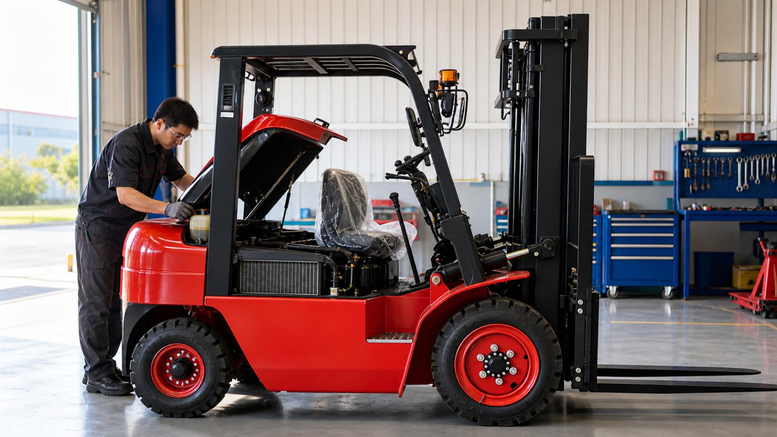 CPC35 Diesel Forklift fuel-quality control scene