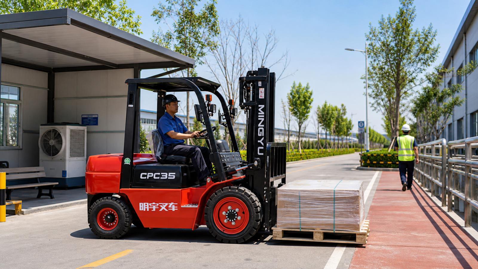 CPC40 Diesel Forklift fuel-quality control scene