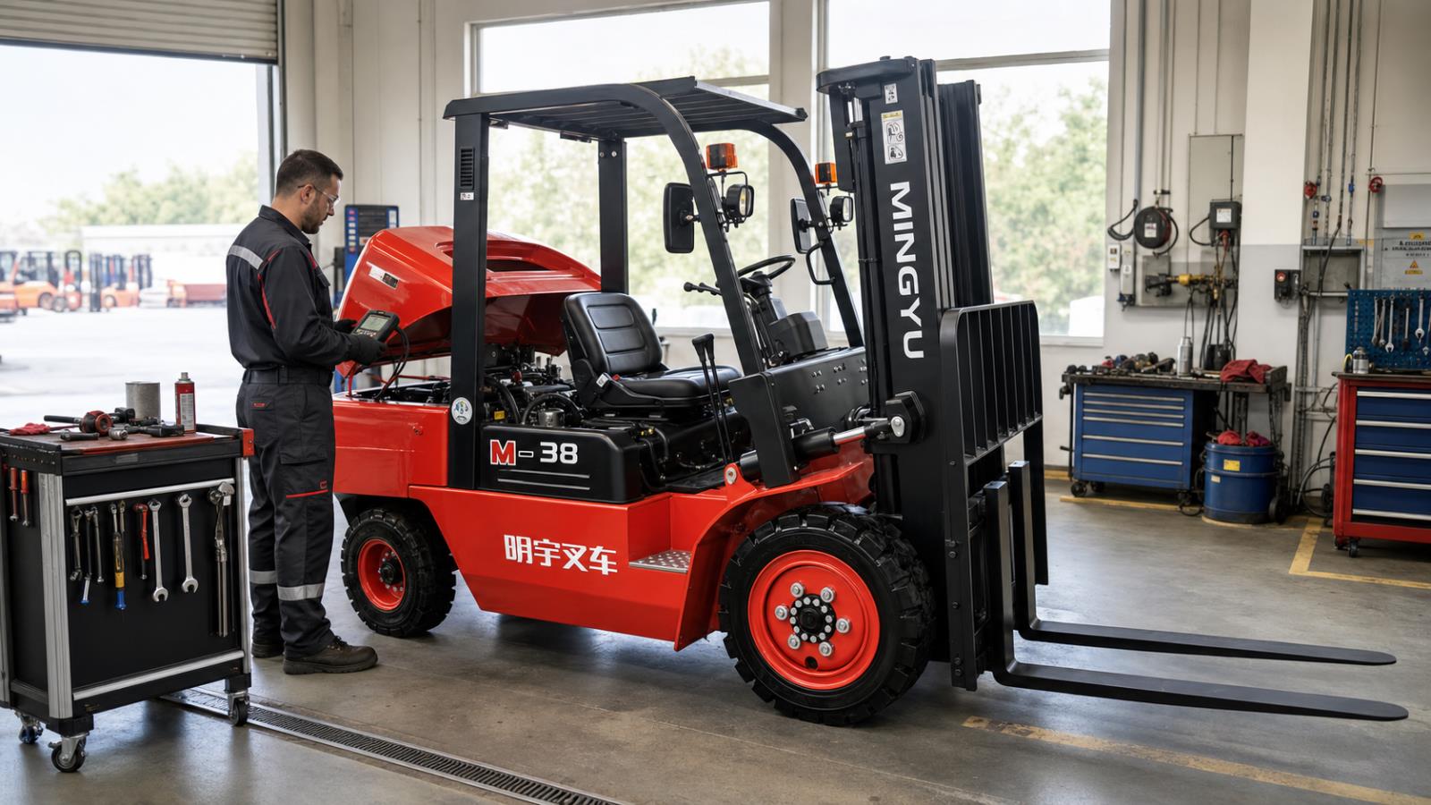 CPC25 Diesel Forklift fuel-quality control scene