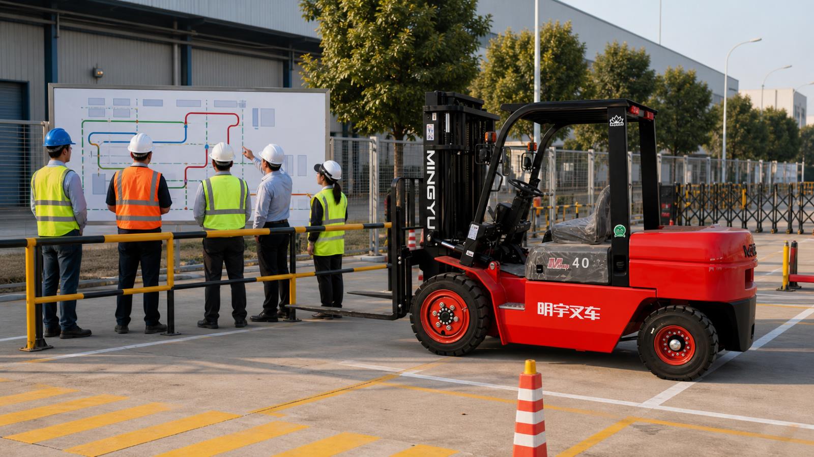 CPC20 Diesel Forklift fuel-quality control scene