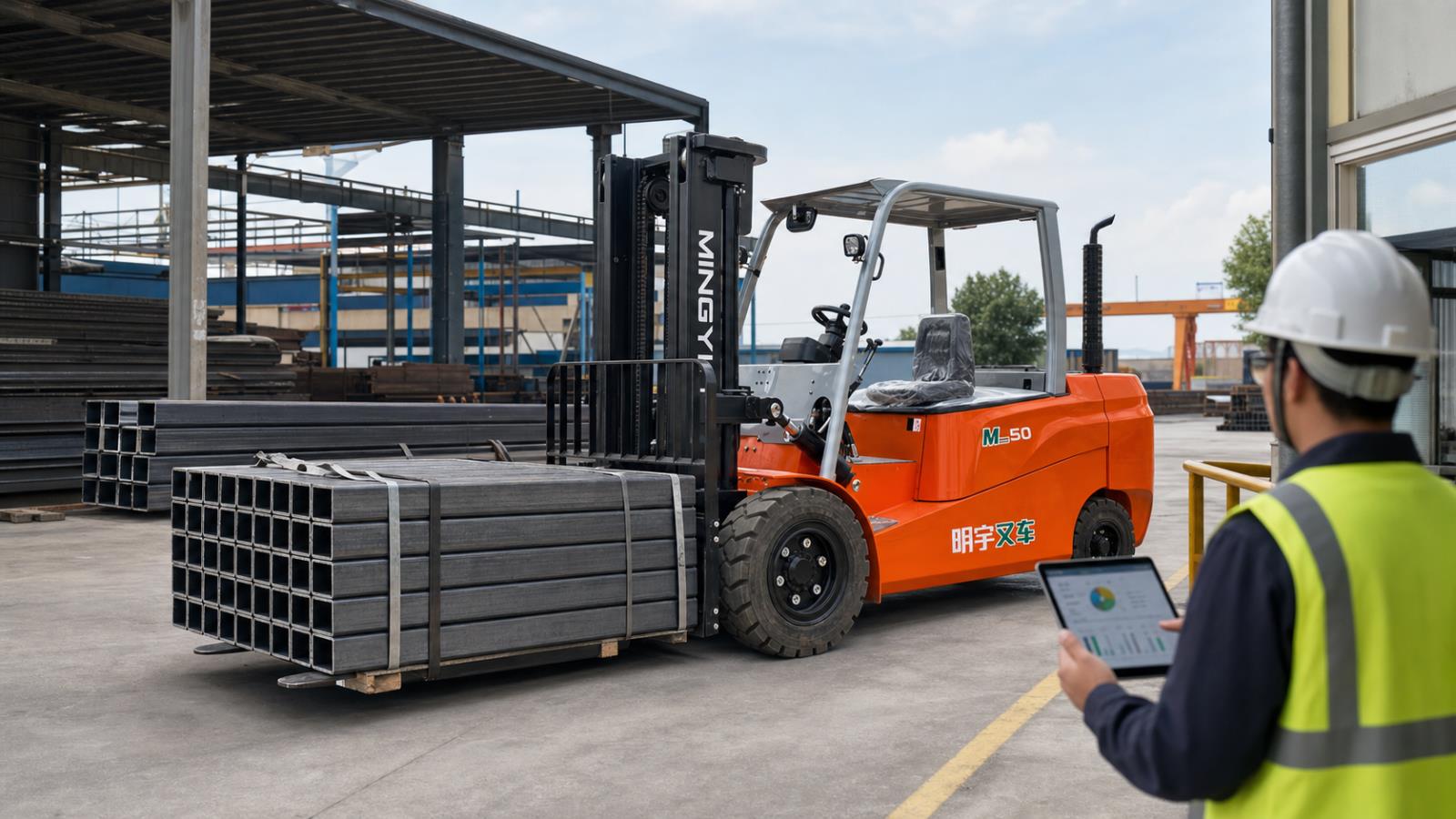 HLCPC50 Diesel Forklift fuel-quality control scene