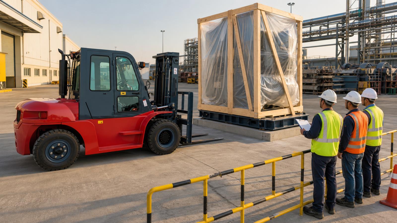 CPC80 Diesel Forklift fuel-quality control scene