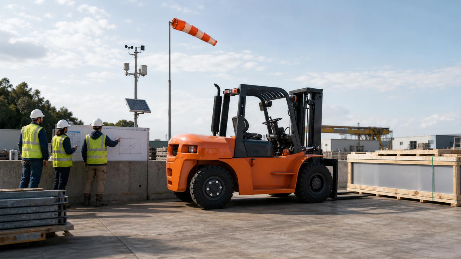 CPC70 Diesel Forklift fuel-quality control scene