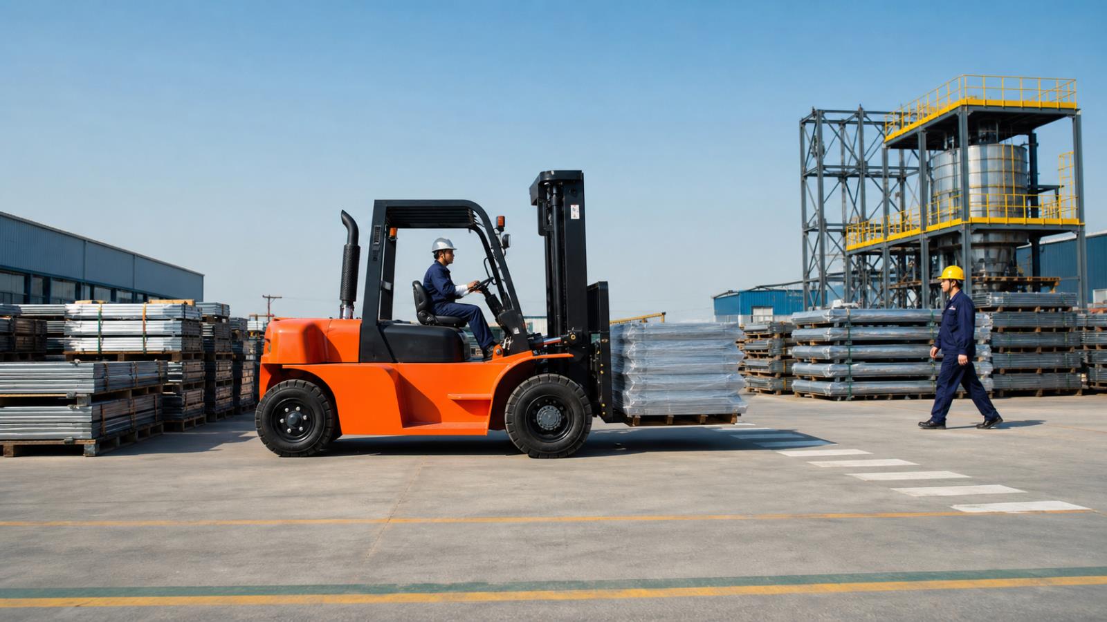 CPC75 Diesel Forklift fuel-quality control scene