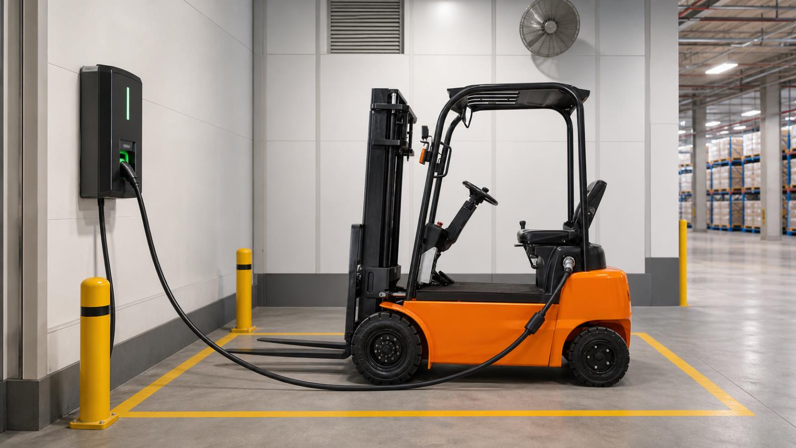 CPD18B Electric Forklift fuel-quality control scene