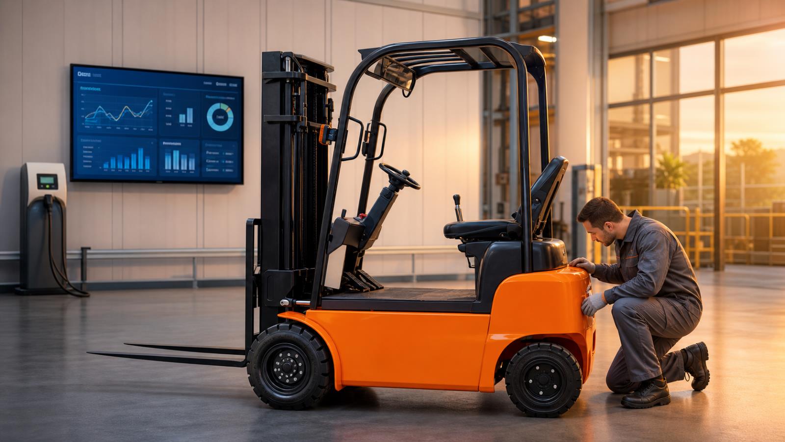 CPD20B Electric Forklift fuel-quality control scene