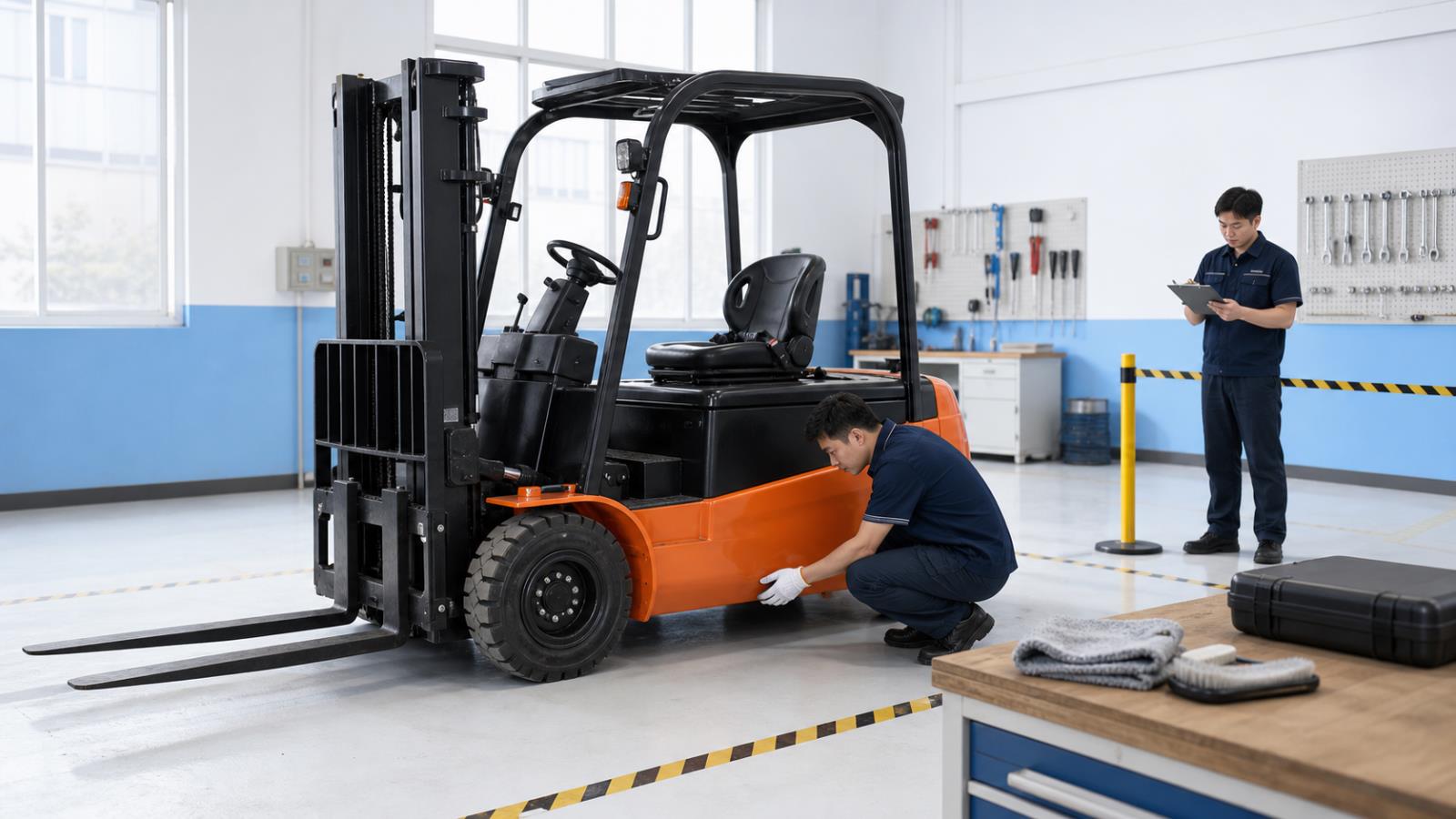 CPD30new Electric Forklift fuel-quality control scene