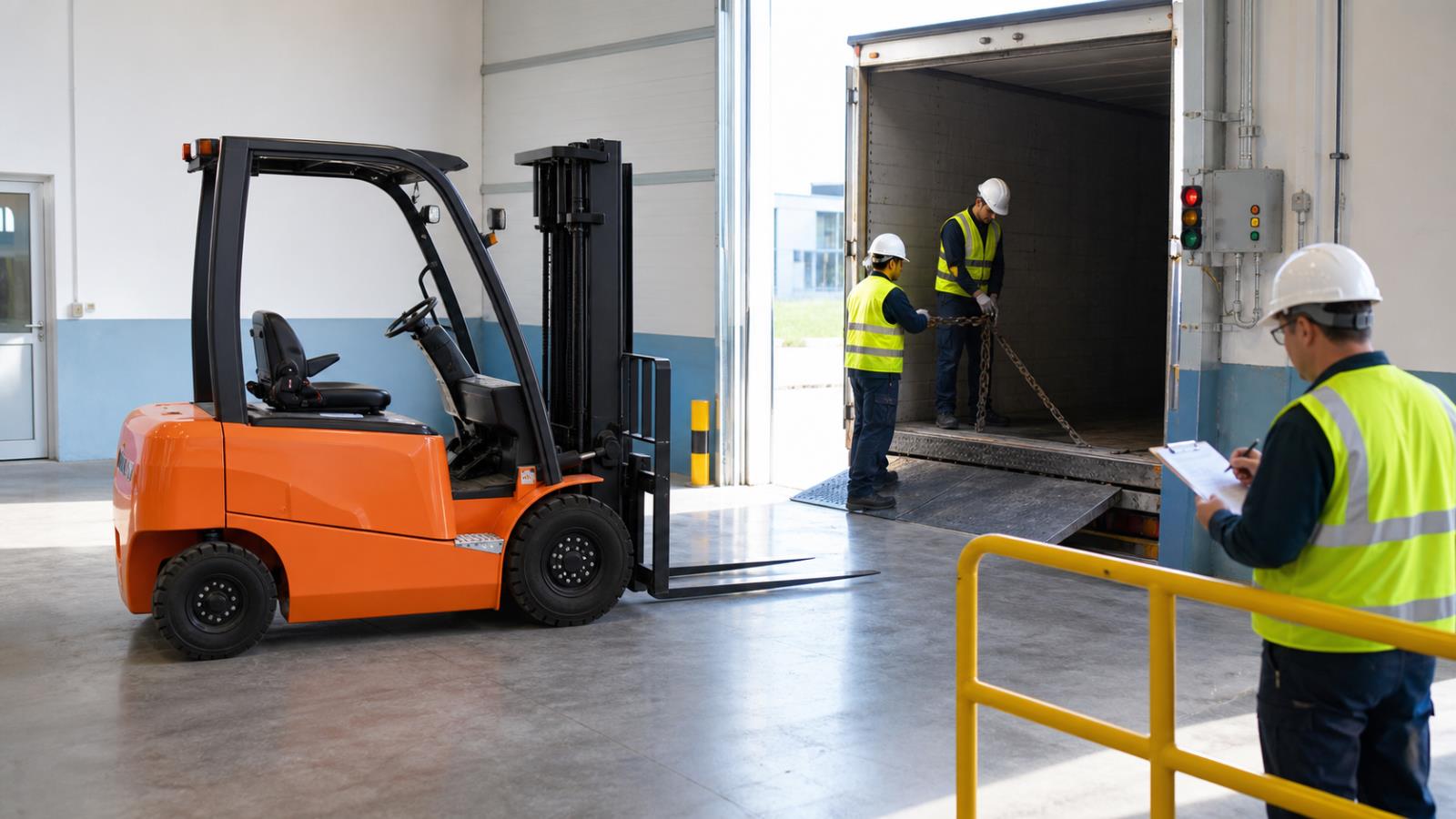 MYCPD10 Electric Forklift fuel-quality control scene