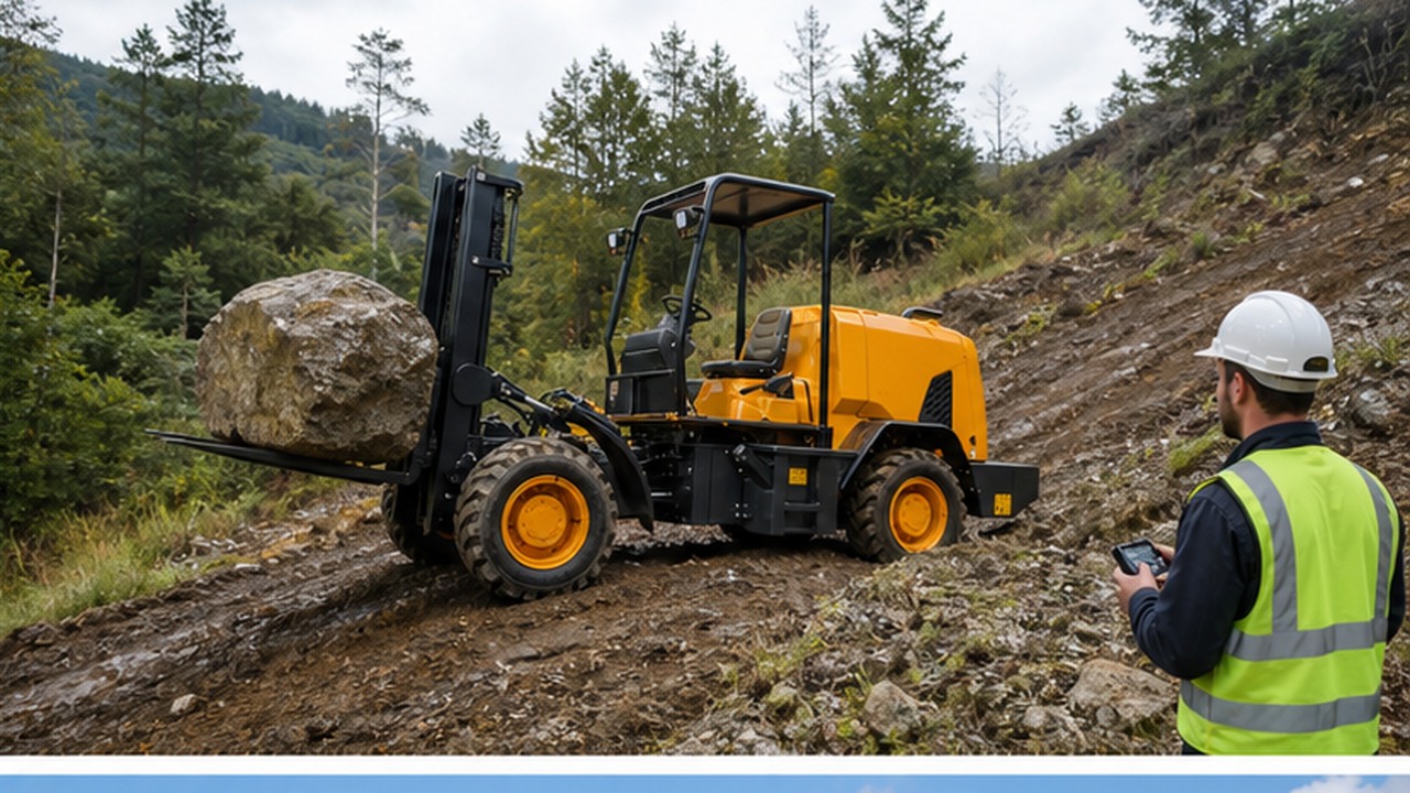 1000kg Remote-control Forklift in a bright operational scene