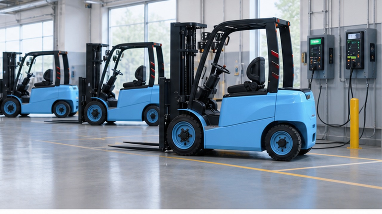 CPD20B Electric Forklift in a bright operational scene