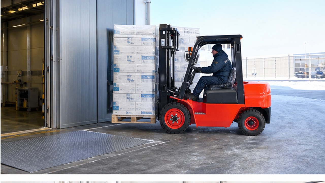 CPC50 Diesel Forklift in a bright operational scene