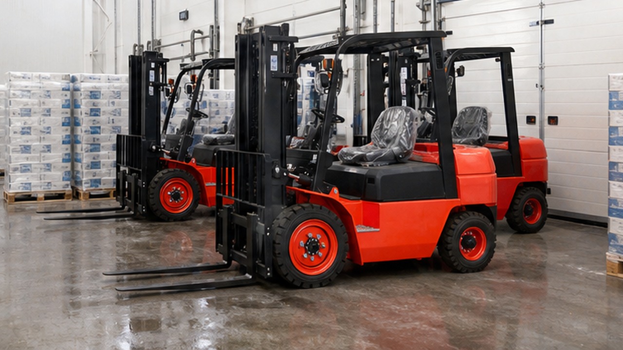 CPC75 Diesel Forklift in a bright operational scene