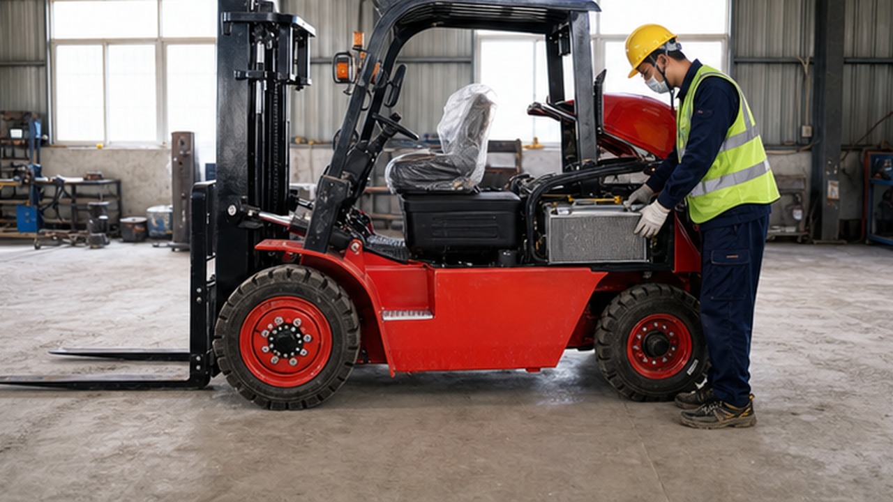 HLCPC50 Diesel Forklift in a bright operational scene