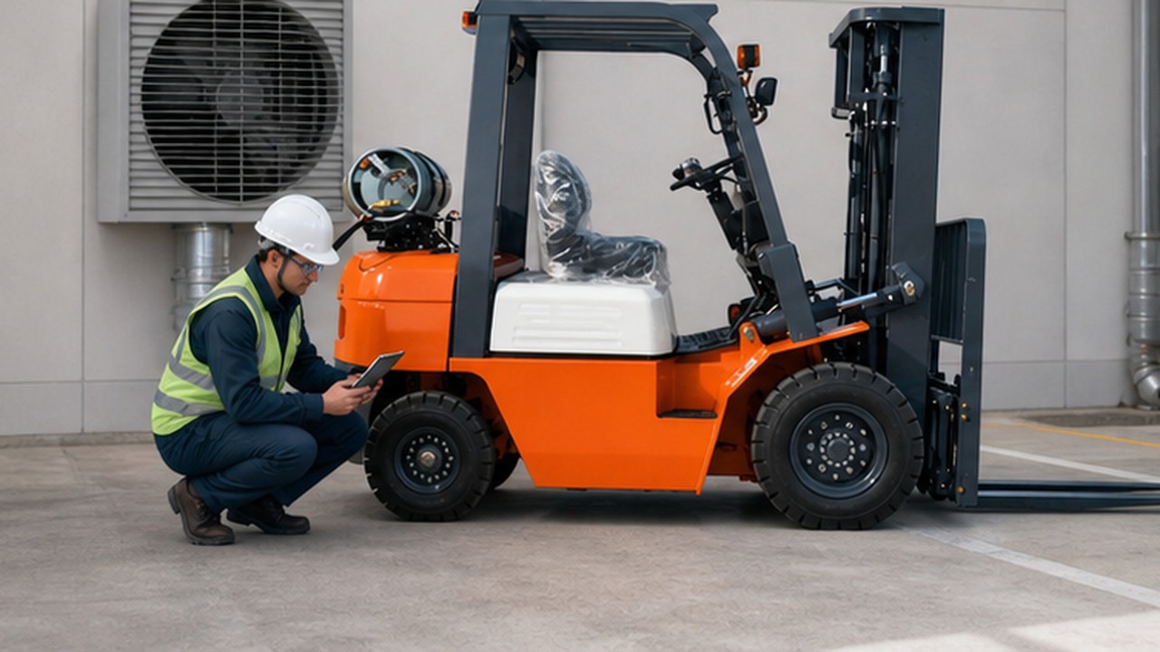 CPY35 LPG Forklift in a bright operational scene