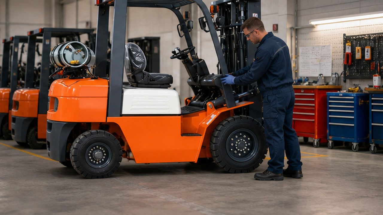 CPY40 LPG Forklift in a bright operational scene