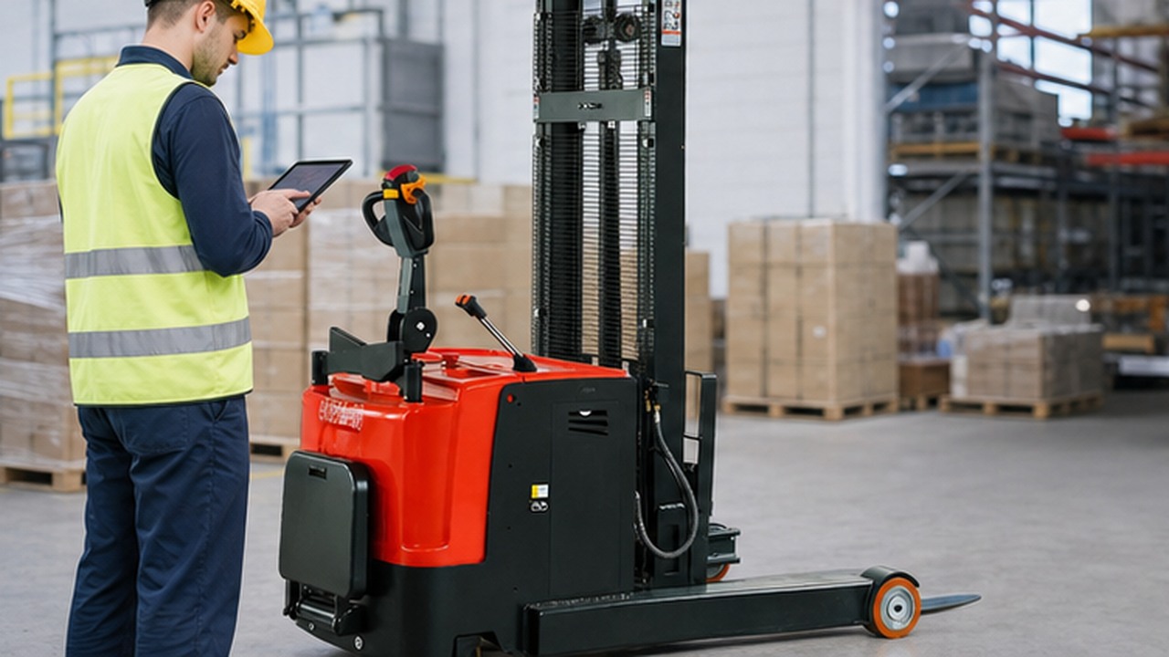MYCDDH All-terrain Stacker in a bright operational scene