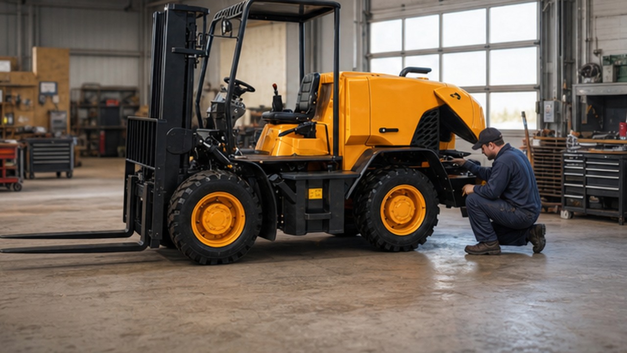 B28 Off-road Forklift in a bright operational scene