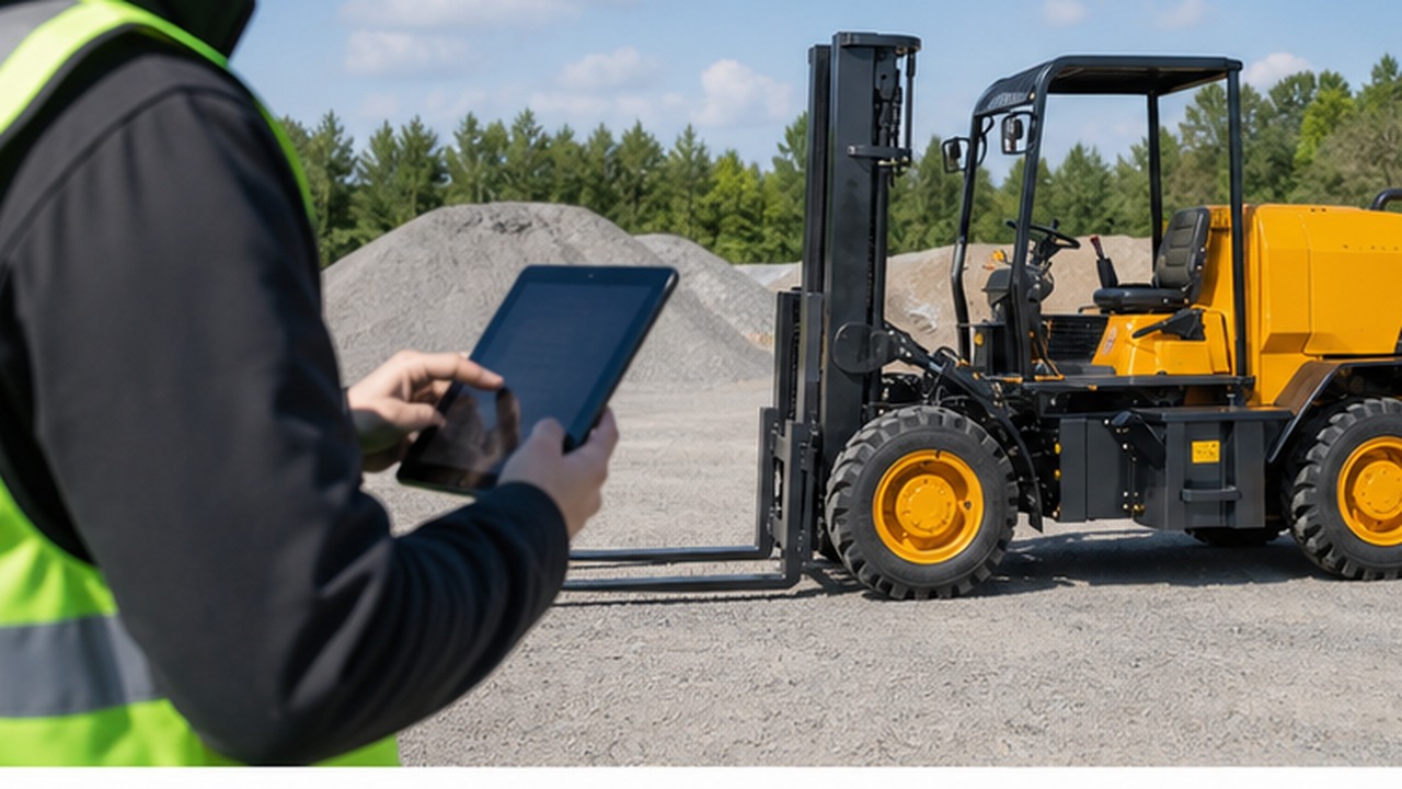 1000kg Remote-control Forklift in a bright operational scene