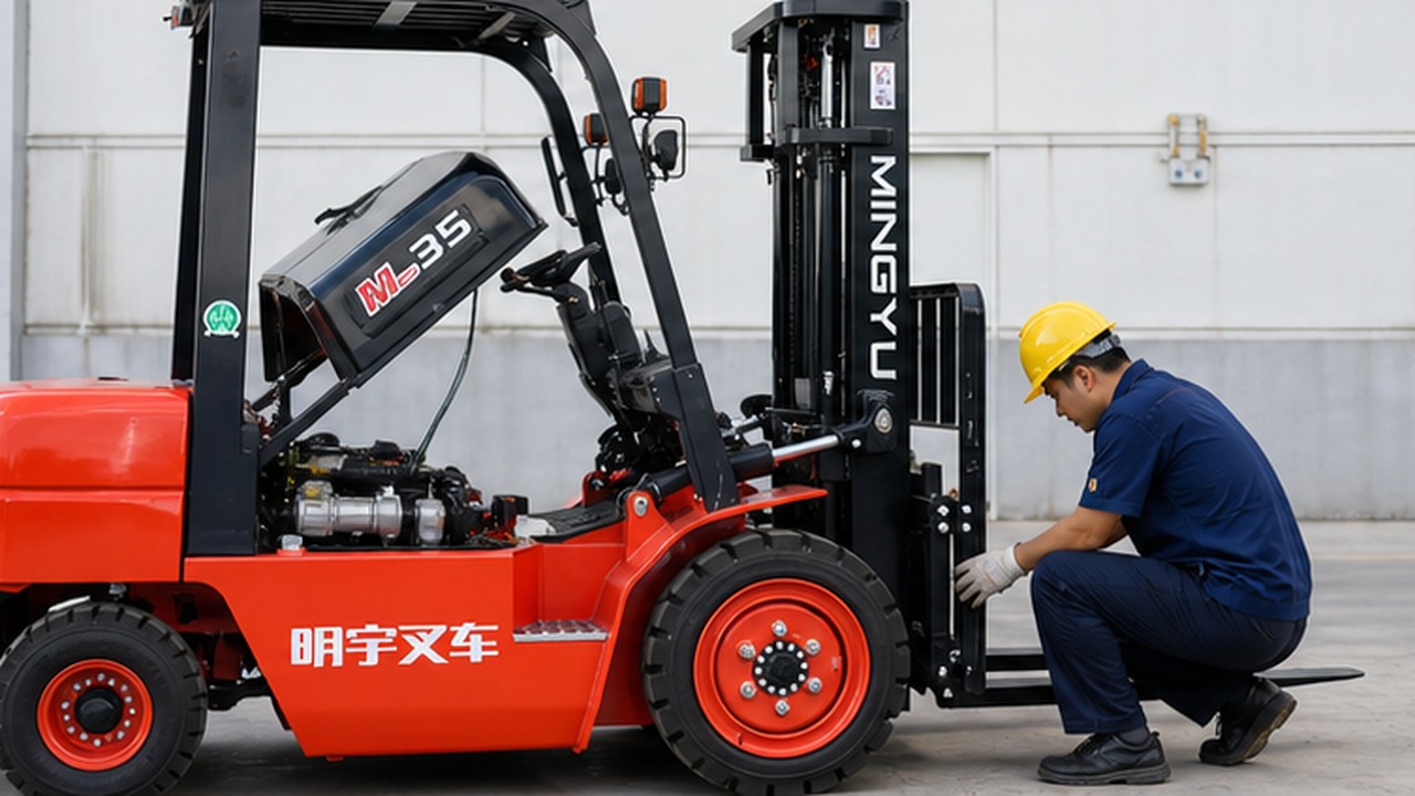 CPC30 Diesel Forklift in a bright operational scene
