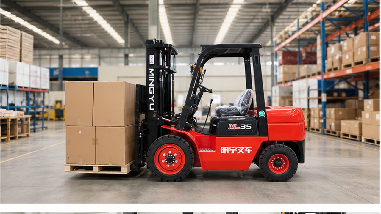 CPC38 Diesel Forklift in a bright operational scene